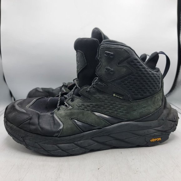 Hoka Anacapa Mid GTX Mens 11 Black Athletic Hiking Boots Vibram Soles 1122018 main image 8